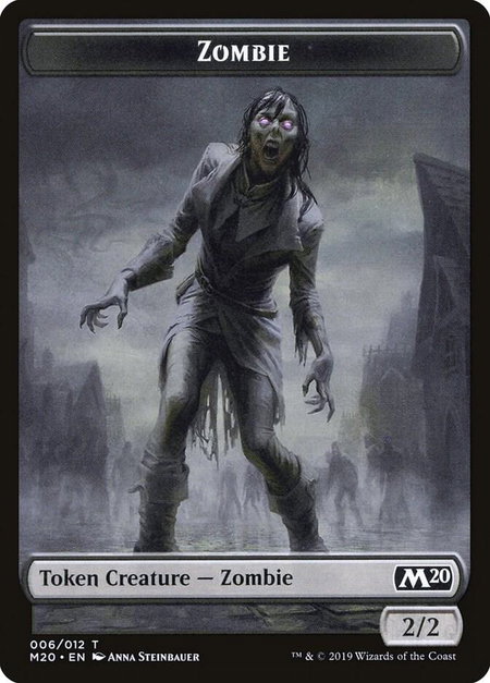 Zombie Token - Core Set 2020 Magic: The Gathering trading card