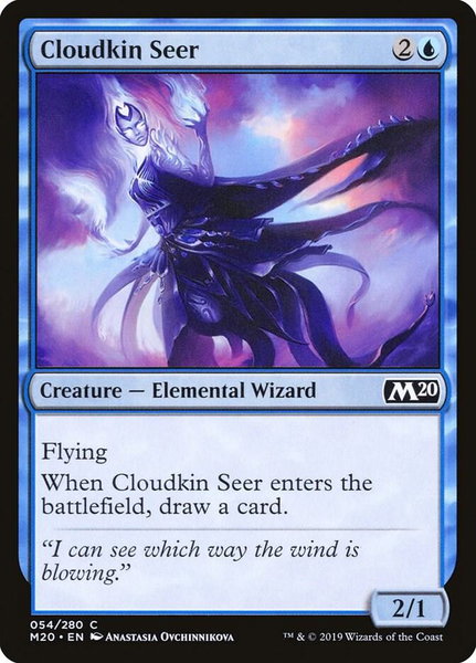 Cloudkin Seer trading card from Core Set 2020 Cloudkin Seer - Core Set 2020 Magic: The Gathering trading card