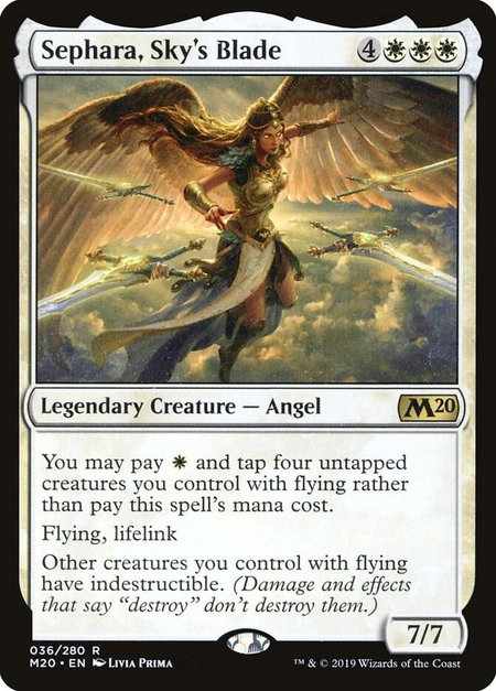 Sephara, Sky's Blade - Core Set 2020 Magic: The Gathering trading card