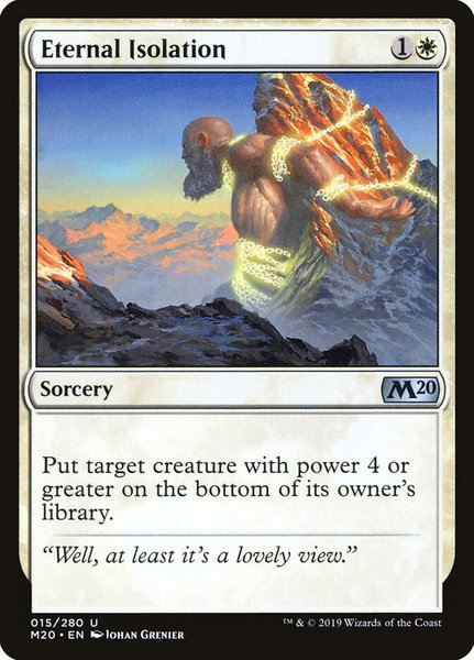 Eternal Isolation - Core Set 2020 Magic: The Gathering trading card