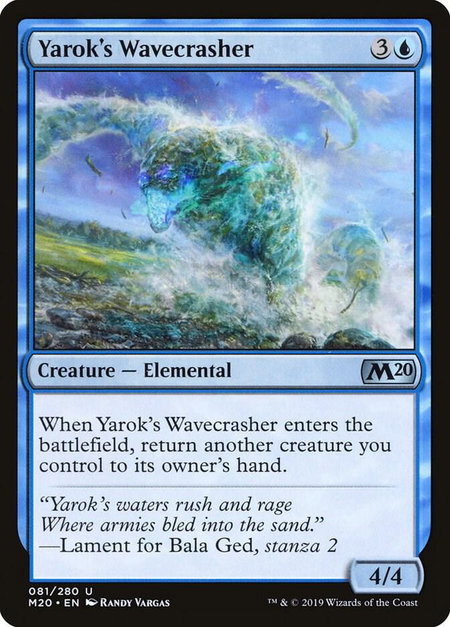Yarok's Wavecrasher - Core Set 2020 Magic: The Gathering trading card