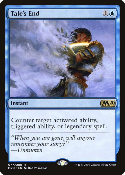 Tale's End trading card from Core Set 2020 Tale's End - Core Set 2020 Magic: The Gathering trading card