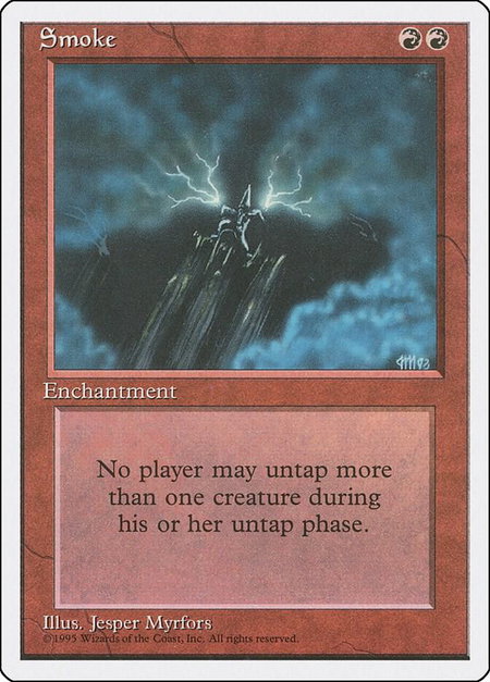 Smoke - Fourth Edition Magic: The Gathering trading card