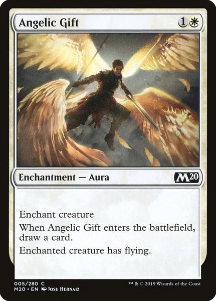 Angelic Gift - Core Set 2020 Magic: The Gathering trading card