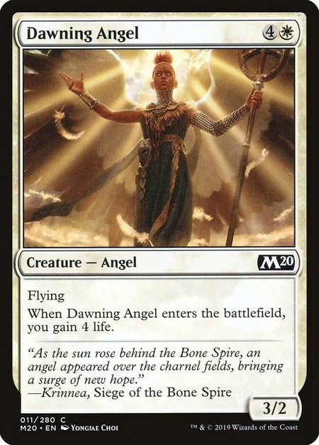 Dawning Angel - Core Set 2020 Magic: The Gathering trading card