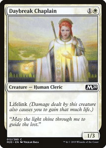 Daybreak Chaplain - Core Set 2020 (M20) #12 - Common Magic: The Gathering Trading Card