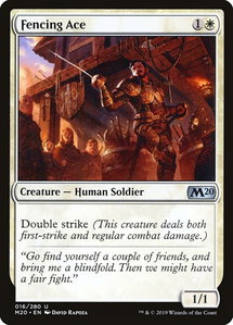 Fencing Ace - Core Set 2020 (M20) #16 - Uncommon Magic: The Gathering Trading Card