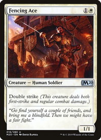 Fencing Ace - Core Set 2020 (M20) #16 - Uncommon Magic: The Gathering Trading Card