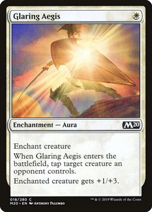 Glaring Aegis - Core Set 2020 (M20) #18 - Common Magic: The Gathering Trading Card