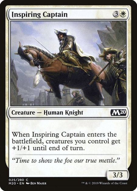 Inspiring Captain - Core Set 2020 Magic: The Gathering trading card