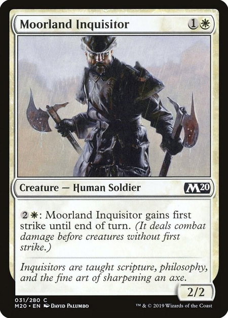 Moorland Inquisitor - Core Set 2020 Magic: The Gathering trading card