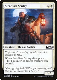 Steadfast Sentry - Core Set 2020 (M20) #40 - Common Magic: The Gathering Trading Card