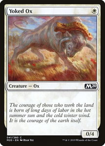 Yoked Ox - Core Set 2020 (M20) #41 - Common Magic: The Gathering Trading Card