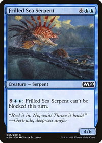 Frilled Sea Serpent - Core Set 2020 (M20) #61 - Common Magic: The Gathering Trading Card