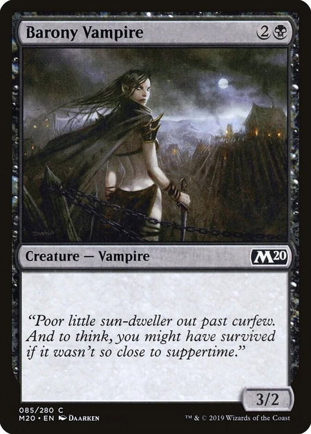Barony Vampire - Core Set 2020 Magic: The Gathering trading card