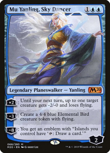 Mu Yanling, Sky Dancer trading card from Core Set 2020 Mu Yanling, Sky Dancer - Core Set 2020 Magic: The Gathering trading card