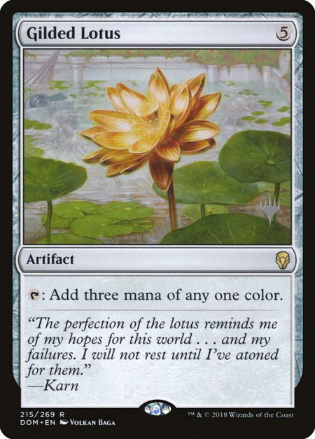 Gilded Lotus trading card from Promo Pack: Core Set 2020 Gilded Lotus - Promo Pack: Core Set 2020 Magic: The Gathering trading card