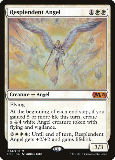 Resplendent Angel - Promo Pack: Core Set 2020 Magic: The Gathering trading card