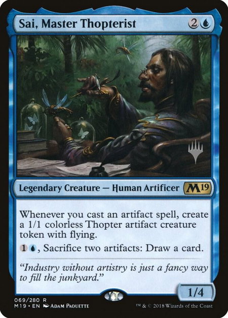 Sai, Master Thopterist - Promo Pack: Core Set 2020 Magic: The Gathering trading card