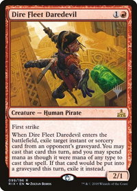 Dire Fleet Daredevil - Promo Pack: Core Set 2020 (PPM20) #99p - Rare Magic: The Gathering Trading Card