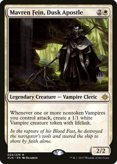 Mavren Fein, Dusk Apostle trading card from Promo Pack: Core Set 2020 Mavren Fein, Dusk Apostle - Promo Pack: Core Set 2020 Magic: The Gathering trading card