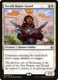 Tocatli Honor Guard - Promo Pack: Core Set 2020 (PPM20) #42p - Rare Magic: The Gathering Trading Card