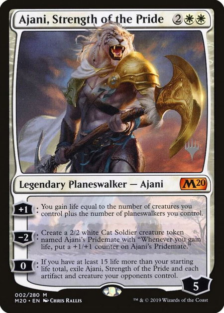Ajani, Strength of the Pride - Promo Pack: Core Set 2020 Magic: The Gathering trading card