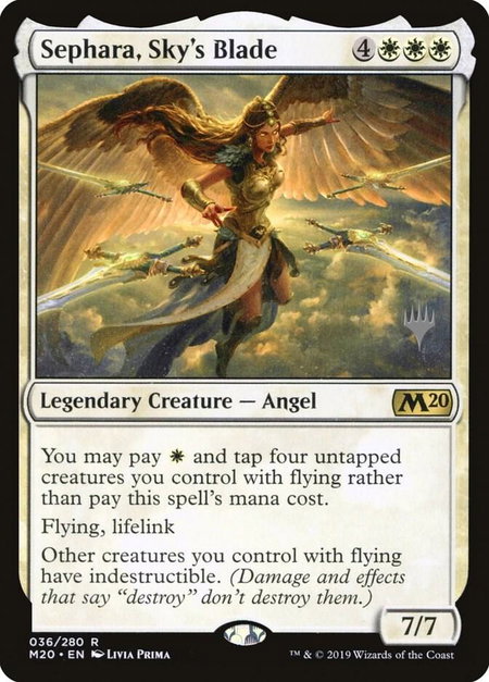 Sephara, Sky's Blade - Promo Pack: Core Set 2020 Magic: The Gathering trading card