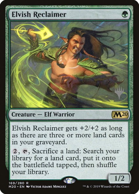 Elvish Reclaimer trading card from Promo Pack: Core Set 2020 Elvish Reclaimer - Promo Pack: Core Set 2020 Magic: The Gathering trading card