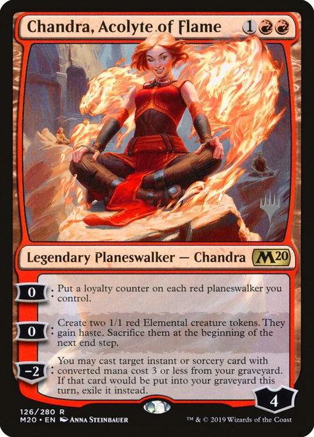 Chandra, Acolyte of Flame - Promo Pack: Core Set 2020 Magic: The Gathering trading card