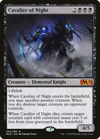 Cavalier of Night - Promo Pack: Core Set 2020 (PPM20) #94p - Mythic Magic: The Gathering Trading Card