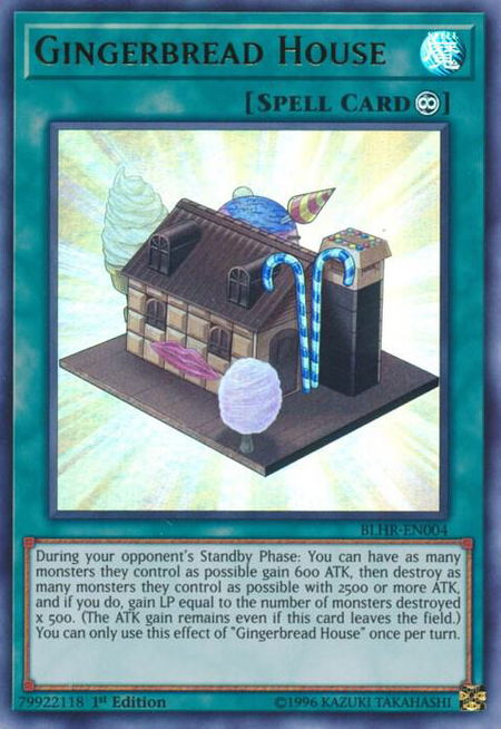Gingerbread House trading card from Battles of Legend: Hero's Revenge Gingerbread House - Battles of Legend: Hero's Revenge YuGiOh trading card