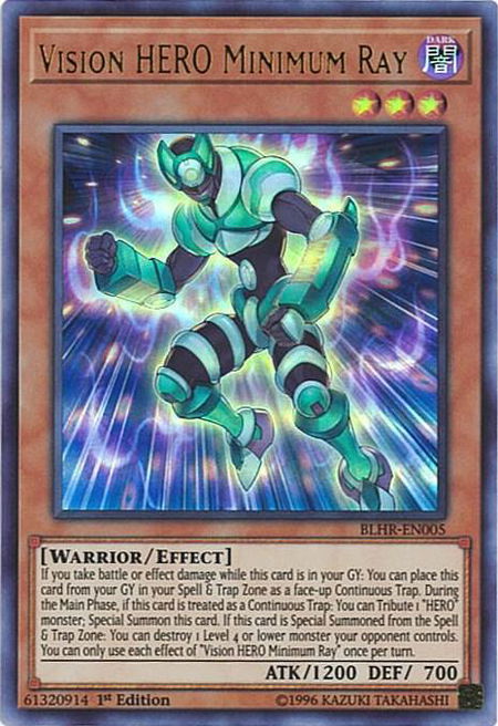 Vision HERO Minimum Ray - Battles of Legend: Hero's Revenge YuGiOh trading card