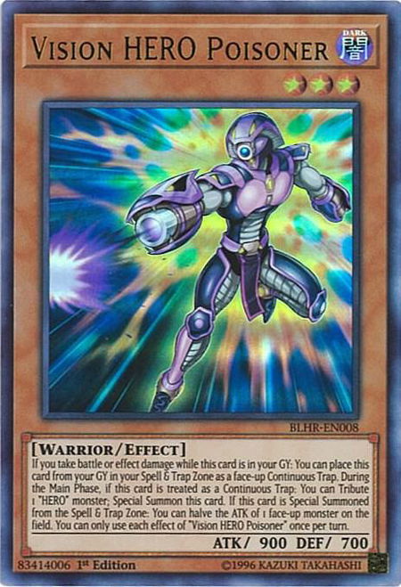 Vision HERO Poisoner - Battles of Legend: Hero's Revenge YuGiOh trading card