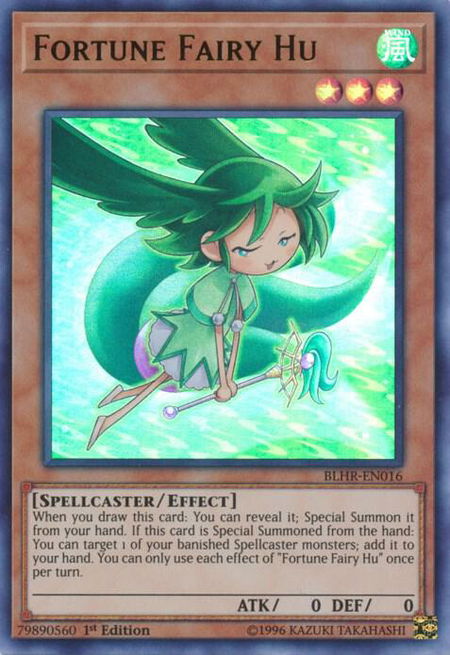 Fortune Fairy Hu trading card from Battles of Legend: Hero's Revenge Fortune Fairy Hu - Battles of Legend: Hero's Revenge YuGiOh trading card