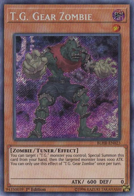 T.G. Gear Zombie - Battles of Legend: Hero's Revenge YuGiOh trading card