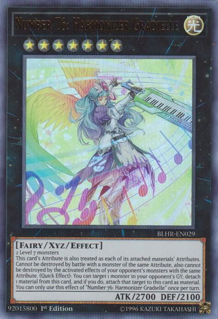 Number 76: Harmonizer Gradielle trading card from Battles of Legend: Hero's Revenge Number 76: Harmonizer Gradielle - Battles of Legend: Hero's Revenge YuGiOh trading card