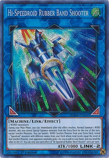 Hi-Speedroid Rubber Band Shooter - Battles of Legend: Hero's Revenge YuGiOh trading card