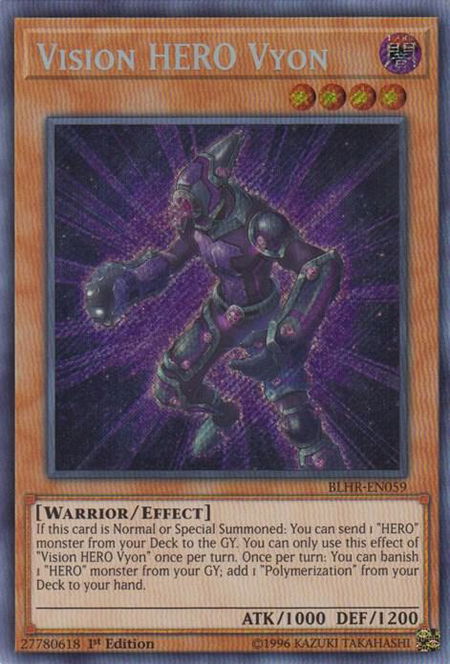 Vision HERO Vyon - Battles of Legend: Hero's Revenge YuGiOh trading card