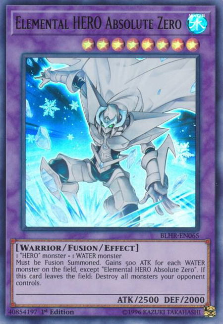 Elemental HERO Absolute Zero - Battles of Legend: Hero's Revenge YuGiOh trading card
