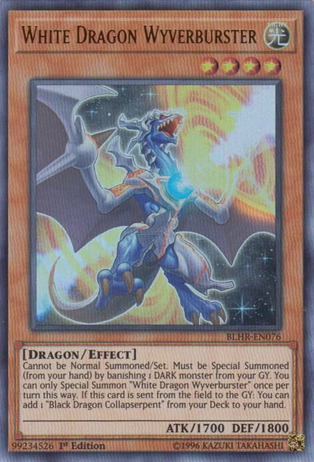 White Dragon Wyverburster - Battles of Legend: Hero's Revenge YuGiOh trading card