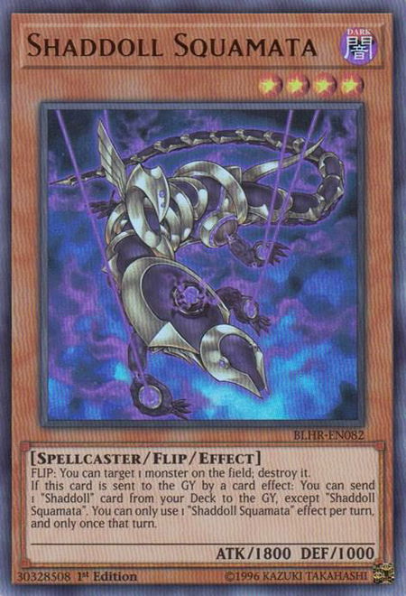 Shaddoll Squamata trading card from Battles of Legend: Hero's Revenge Shaddoll Squamata - Battles of Legend: Hero's Revenge YuGiOh trading card