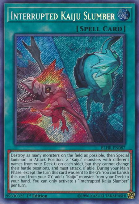 Interrupted Kaiju Slumber trading card from Battles of Legend: Hero's Revenge Interrupted Kaiju Slumber - Battles of Legend: Hero's Revenge YuGiOh trading card