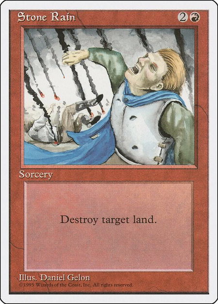 Stone Rain - Fourth Edition Magic: The Gathering trading card