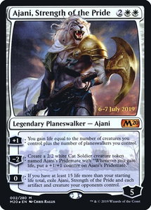 Ajani, Strength of the Pride - Prerelease Cards (PRE) #2s - Mythic Rare Magic: The Gathering Trading Card