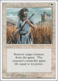 Swords to Plowshares - Fourth Edition (4ED) #52 - Uncommon Magic: The Gathering Trading Card