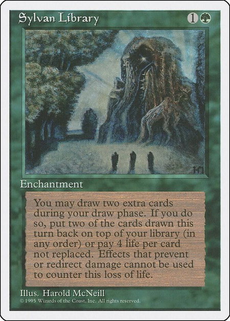 Sylvan Library - Fourth Edition Magic: The Gathering trading card
