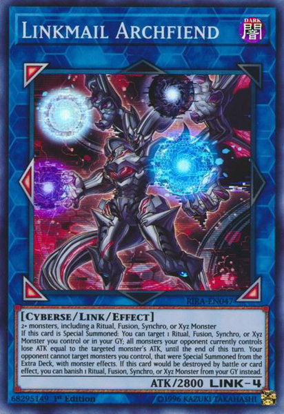 Linkmail Archfiend - Rising Rampage YuGiOh trading card