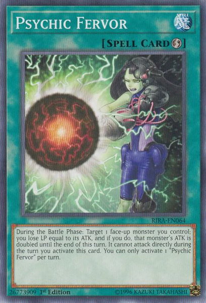 Psychic Fervor trading card from Rising Rampage Psychic Fervor - Rising Rampage YuGiOh trading card