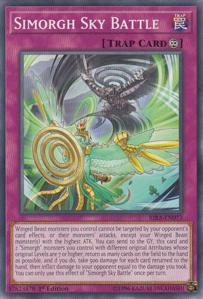 Simorgh Sky Battle trading card from Rising Rampage Simorgh Sky Battle - Rising Rampage YuGiOh trading card